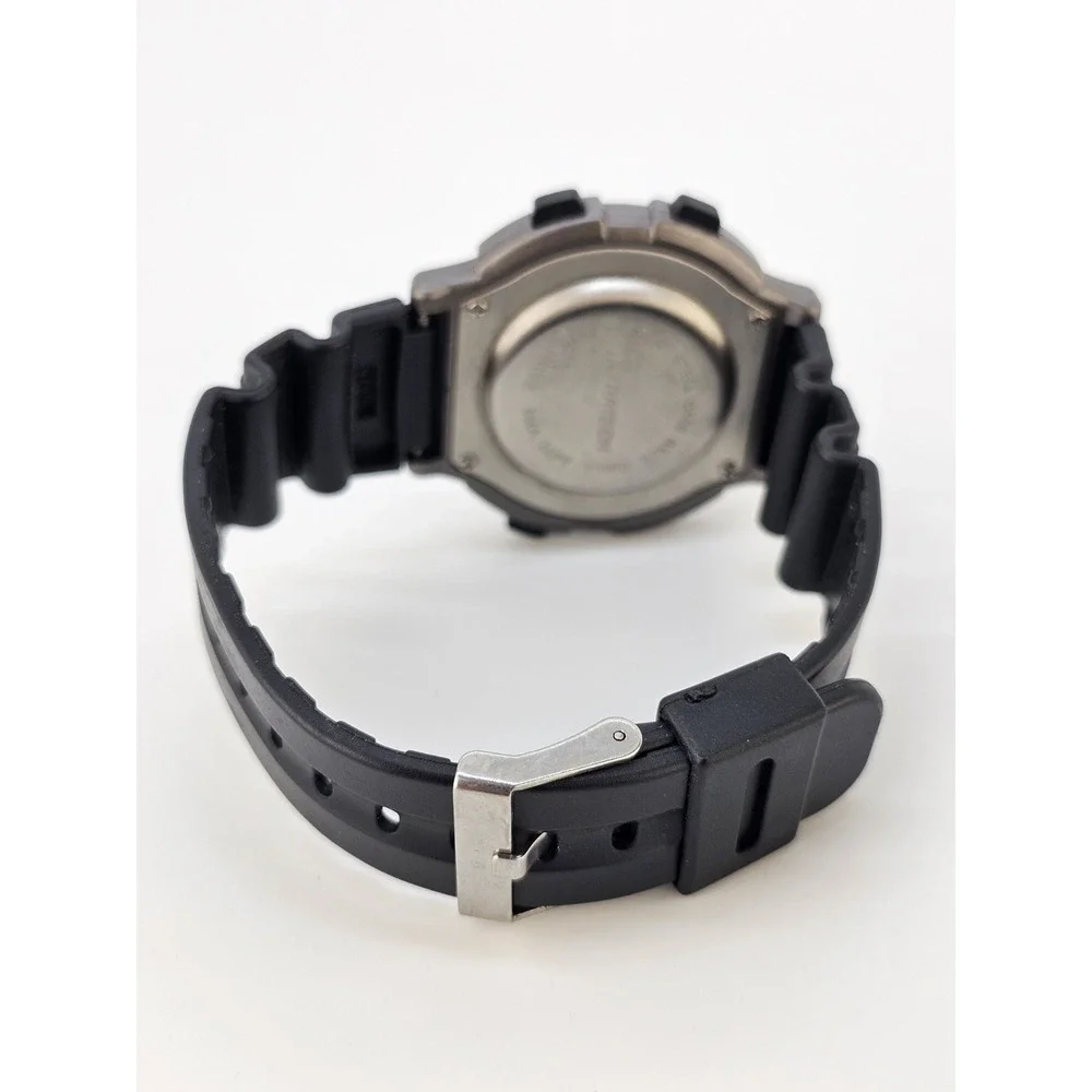 Men's Sports Digital Watch 44MM Black Plastic Bands Alarm Chrono New Battery
